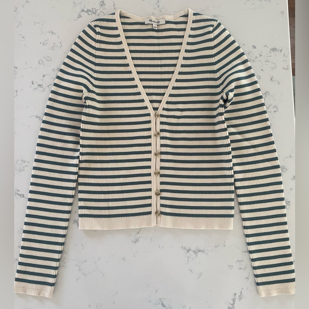 Striped Button-Down Sweater from Madewell